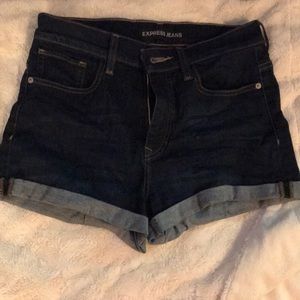 High waist jean shorts Express